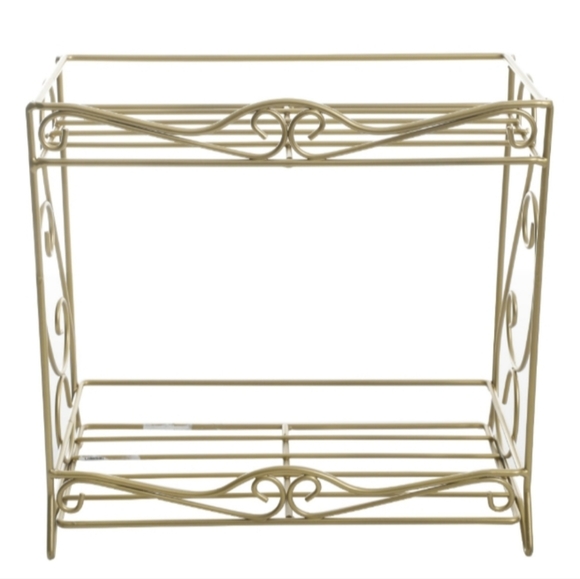 ❤️ Rare Pre-loved Floral Medley Glass Jars with Metal Rack - Picture 4 of 8